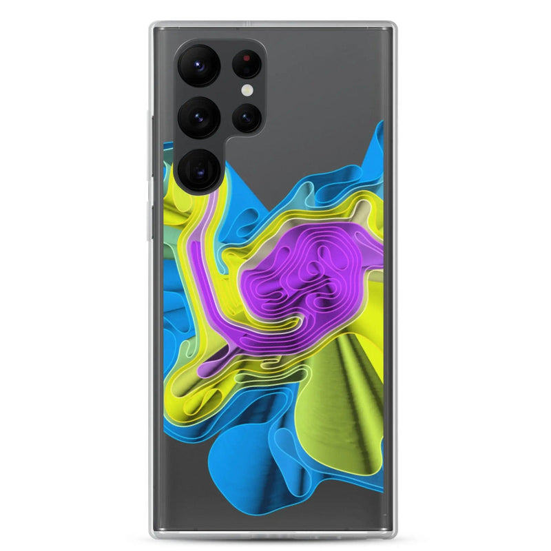 Load image into Gallery viewer, Cool Colorful Waves Flexible Clear Samsung Case Bump Resistant Corners CREATIVETECH