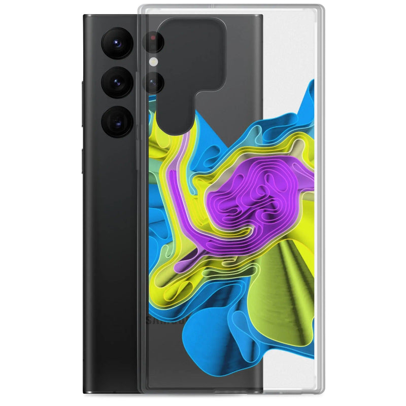 Load image into Gallery viewer, Cool Colorful Waves Flexible Clear Samsung Case Bump Resistant Corners CREATIVETECH