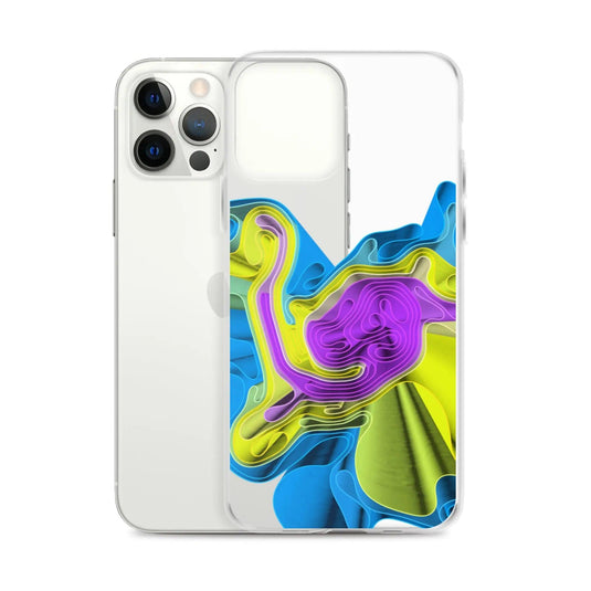 Cool Colorful Waves Flexible Clear iPhone Case Bump Resistant Corners CREATIVETECH