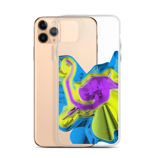 Cool Colorful Waves Flexible Clear iPhone Case Bump Resistant Corners CREATIVETECH
