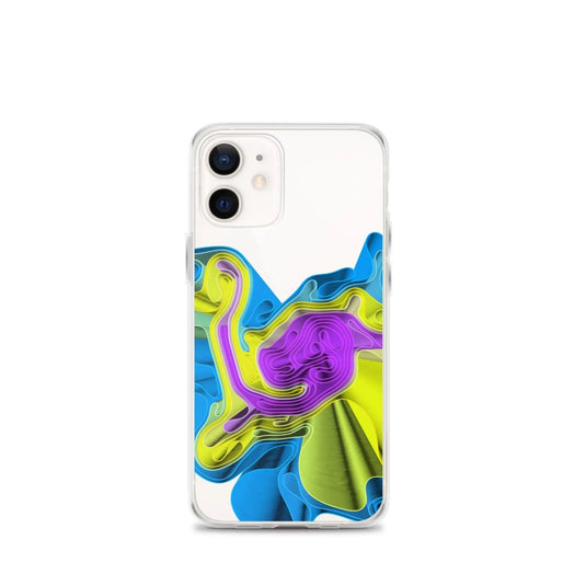 Cool Colorful Waves Flexible Clear iPhone Case Bump Resistant Corners CREATIVETECH