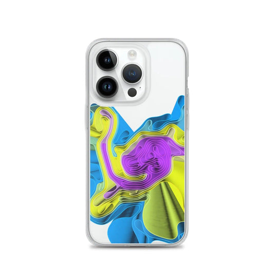 Cool Colorful Waves Flexible Clear iPhone Case Bump Resistant Corners CREATIVETECH