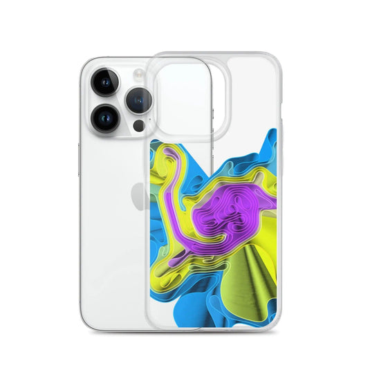 Cool Colorful Waves Flexible Clear iPhone Case Bump Resistant Corners CREATIVETECH