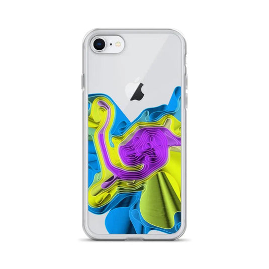 Cool Colorful Waves Flexible Clear iPhone Case Bump Resistant Corners CREATIVETECH