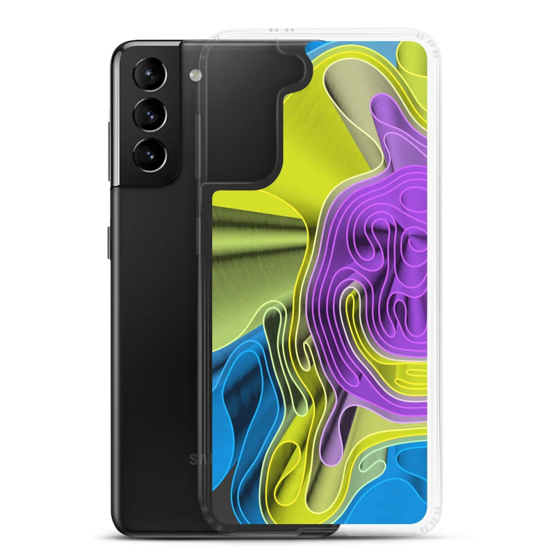 Load image into Gallery viewer, Cool Colorful Waves Variation Flexible Clear Samsung Case Bump Resistant Corners CREATIVETECH