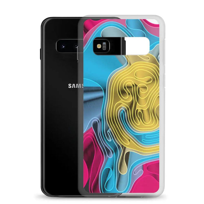 Load image into Gallery viewer, Cool Colorful Waves Variation Flexible Clear Samsung Case Bump Resistant Corners CREATIVETECH