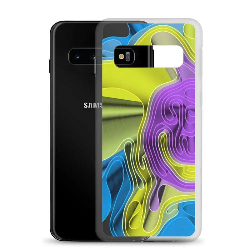 Load image into Gallery viewer, Cool Colorful Waves Variation Flexible Clear Samsung Case Bump Resistant Corners CREATIVETECH