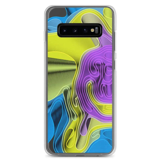 Cool Colorful Waves Variation Flexible Clear Samsung Case Bump Resistant Corners CREATIVETECH