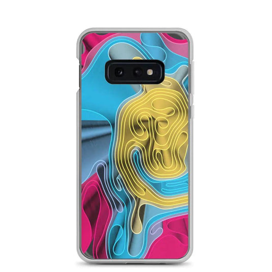 Cool Colorful Waves Variation Flexible Clear Samsung Case Bump Resistant Corners CREATIVETECH