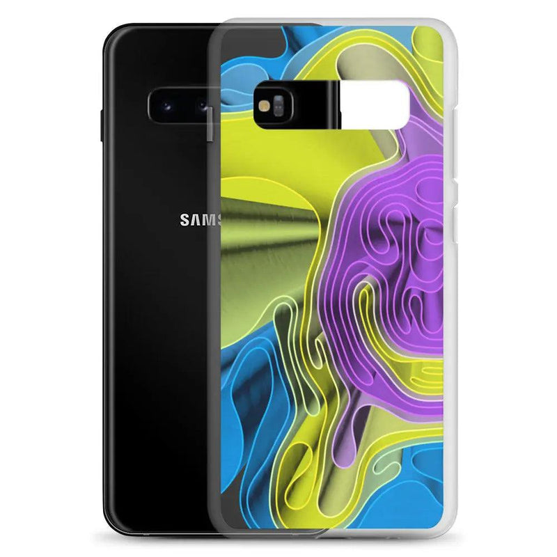Load image into Gallery viewer, Cool Colorful Waves Variation Flexible Clear Samsung Case Bump Resistant Corners CREATIVETECH