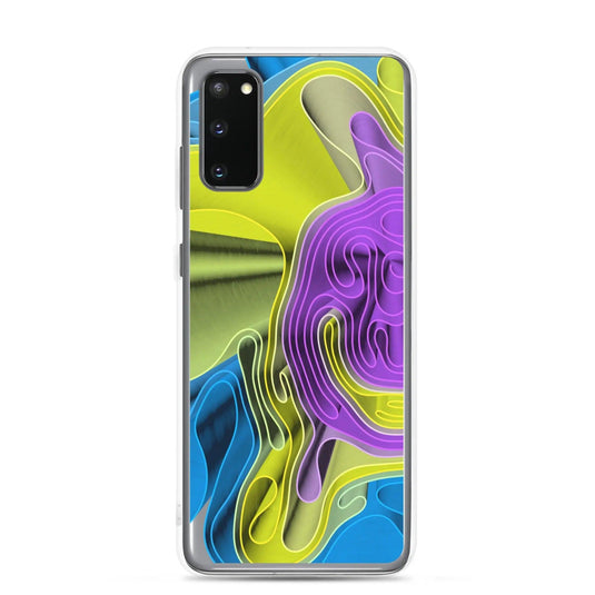 Cool Colorful Waves Variation Flexible Clear Samsung Case Bump Resistant Corners CREATIVETECH