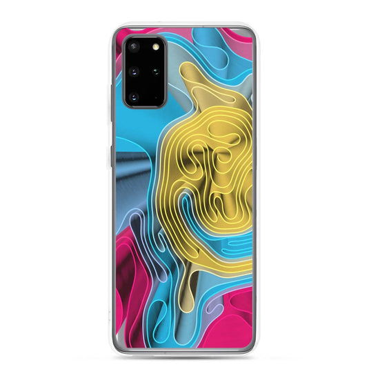 Cool Colorful Waves Variation Flexible Clear Samsung Case Bump Resistant Corners CREATIVETECH