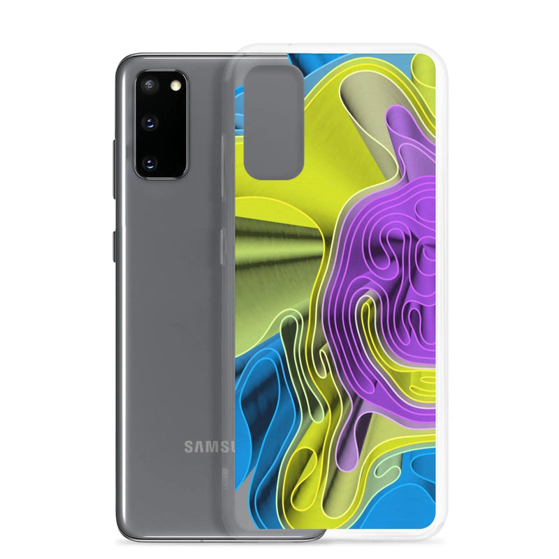Load image into Gallery viewer, Cool Colorful Waves Variation Flexible Clear Samsung Case Bump Resistant Corners CREATIVETECH