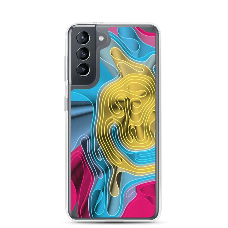 Load image into Gallery viewer, Cool Colorful Waves Variation Flexible Clear Samsung Case Bump Resistant Corners CREATIVETECH