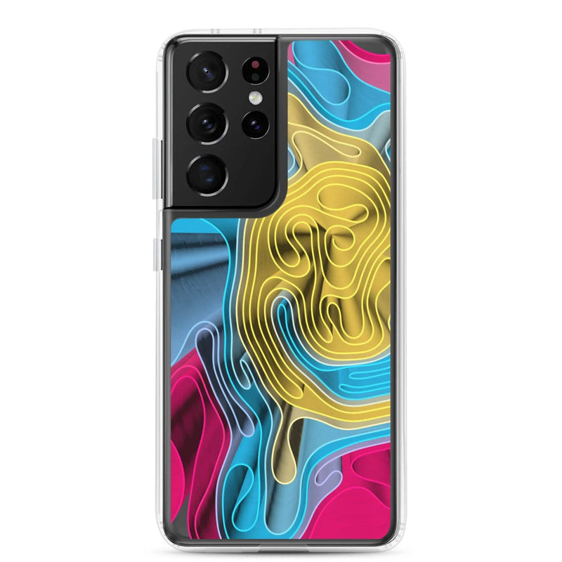 Load image into Gallery viewer, Cool Colorful Waves Variation Flexible Clear Samsung Case Bump Resistant Corners CREATIVETECH
