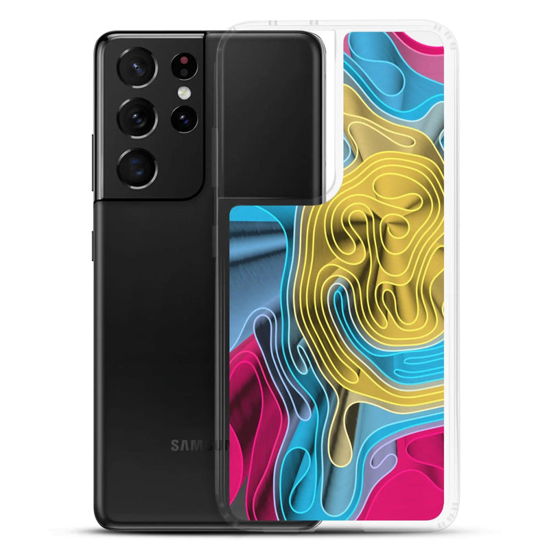 Load image into Gallery viewer, Cool Colorful Waves Variation Flexible Clear Samsung Case Bump Resistant Corners CREATIVETECH