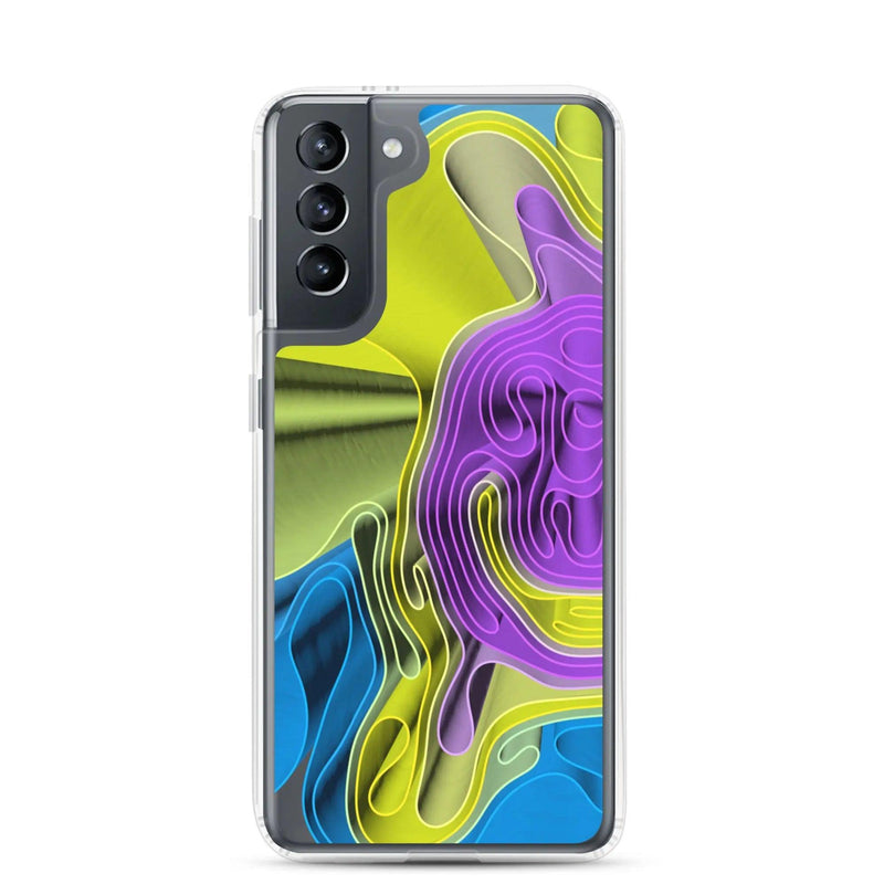 Load image into Gallery viewer, Cool Colorful Waves Variation Flexible Clear Samsung Case Bump Resistant Corners CREATIVETECH
