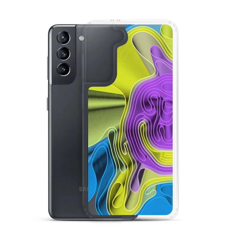 Load image into Gallery viewer, Cool Colorful Waves Variation Flexible Clear Samsung Case Bump Resistant Corners CREATIVETECH