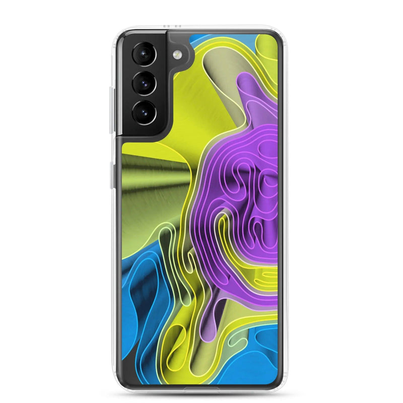 Load image into Gallery viewer, Cool Colorful Waves Variation Flexible Clear Samsung Case Bump Resistant Corners CREATIVETECH