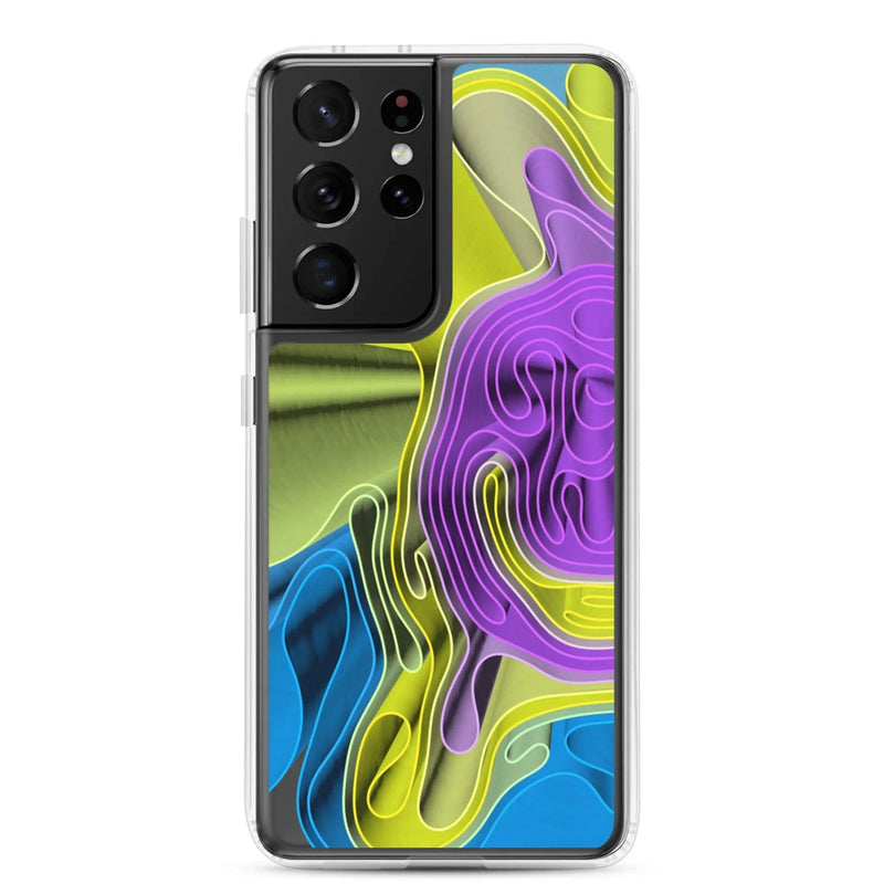 Load image into Gallery viewer, Cool Colorful Waves Variation Flexible Clear Samsung Case Bump Resistant Corners CREATIVETECH