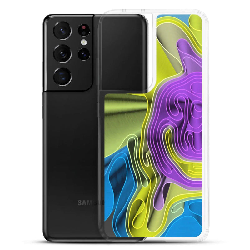 Load image into Gallery viewer, Cool Colorful Waves Variation Flexible Clear Samsung Case Bump Resistant Corners CREATIVETECH