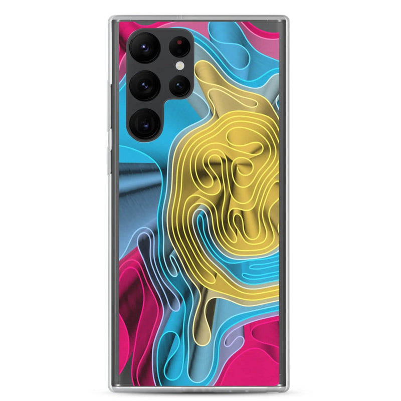 Load image into Gallery viewer, Cool Colorful Waves Variation Flexible Clear Samsung Case Bump Resistant Corners CREATIVETECH