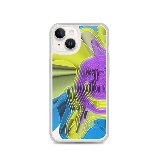 Cool Colorful Waves variation Flexible Clear iPhone Case Bump Resistant Corners CREATIVETECH