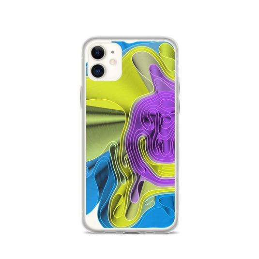 Cool Colorful Waves variation Flexible Clear iPhone Case Bump Resistant Corners CREATIVETECH