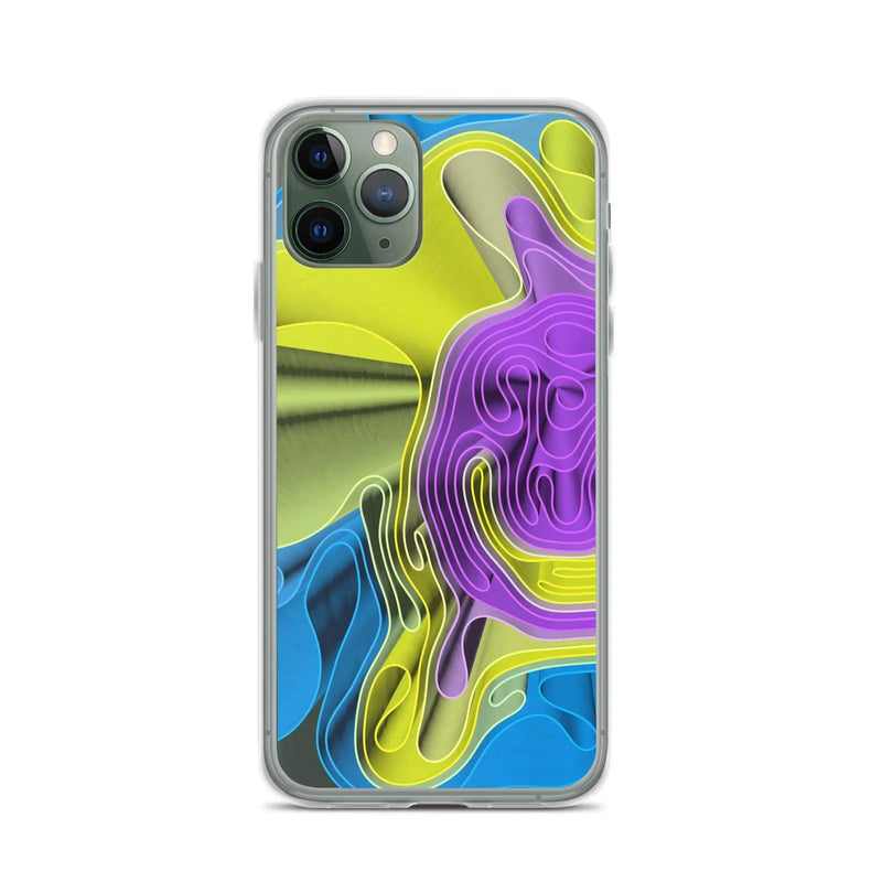 Load image into Gallery viewer, Cool Colorful Waves variation Flexible Clear iPhone Case Bump Resistant Corners CREATIVETECH