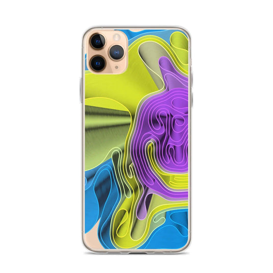 Cool Colorful Waves variation Flexible Clear iPhone Case Bump Resistant Corners CREATIVETECH