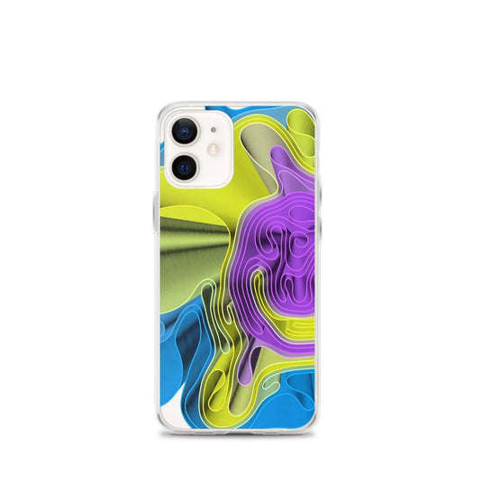 Cool Colorful Waves variation Flexible Clear iPhone Case Bump Resistant Corners CREATIVETECH