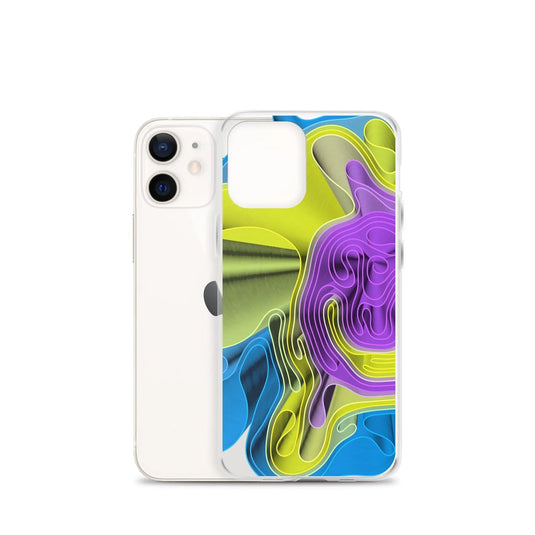 Cool Colorful Waves variation Flexible Clear iPhone Case Bump Resistant Corners CREATIVETECH