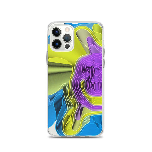 Cool Colorful Waves variation Flexible Clear iPhone Case Bump Resistant Corners CREATIVETECH