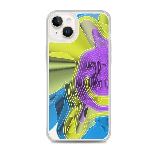 Cool Colorful Waves variation Flexible Clear iPhone Case Bump Resistant Corners CREATIVETECH