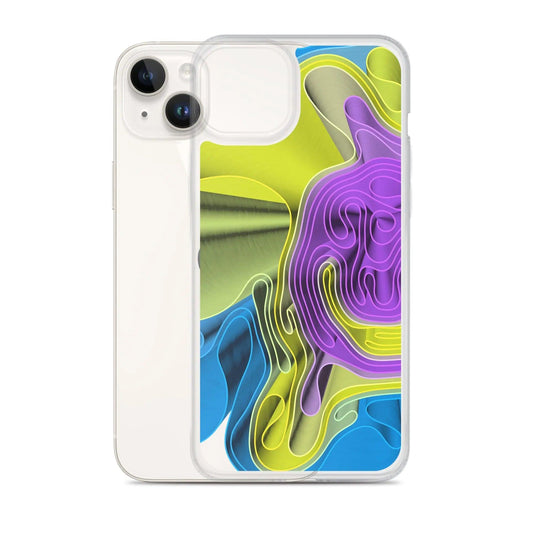 Cool Colorful Waves variation Flexible Clear iPhone Case Bump Resistant Corners CREATIVETECH