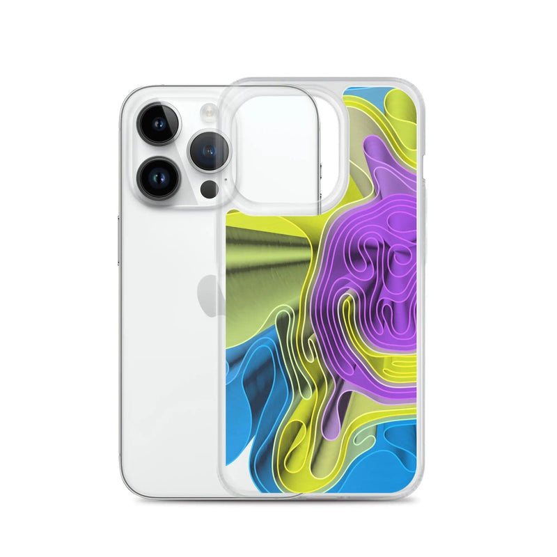 Load image into Gallery viewer, Cool Colorful Waves variation Flexible Clear iPhone Case Bump Resistant Corners CREATIVETECH
