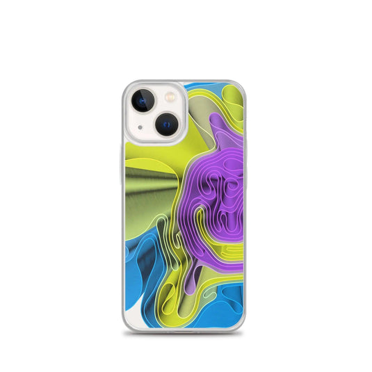 Cool Colorful Waves variation Flexible Clear iPhone Case Bump Resistant Corners CREATIVETECH