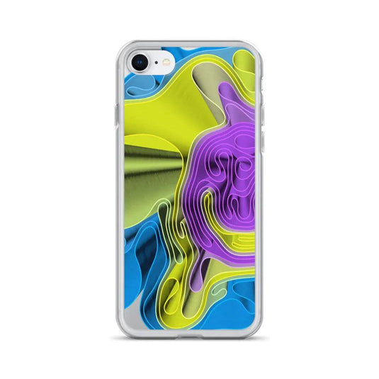 Cool Colorful Waves variation Flexible Clear iPhone Case Bump Resistant Corners CREATIVETECH