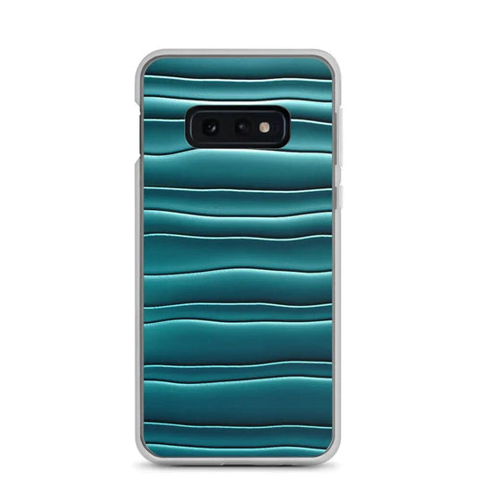 Cyan Green Blob Flexible Clear Samsung Case Bump Resistant Corners CREATIVETECH