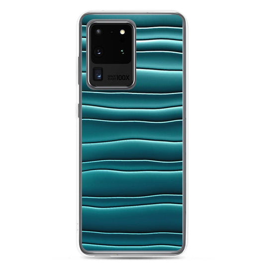 Cyan Green Blob Flexible Clear Samsung Case Bump Resistant Corners CREATIVETECH