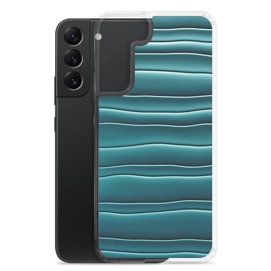 Cyan Green Blob Flexible Clear Samsung Case Bump Resistant Corners CREATIVETECH