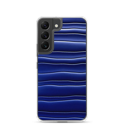 Dark Blue Blob Flexible Clear Samsung Case Bump Resistant Corners CREATIVETECH