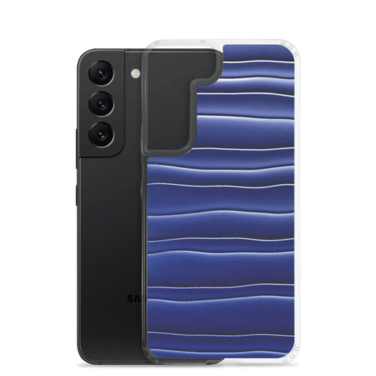 Dark Blue Blob Flexible Clear Samsung Case Bump Resistant Corners CREATIVETECH