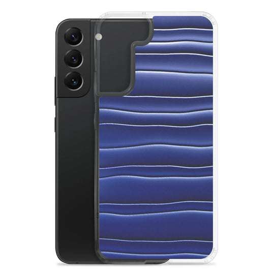 Dark Blue Blob Flexible Clear Samsung Case Bump Resistant Corners CREATIVETECH