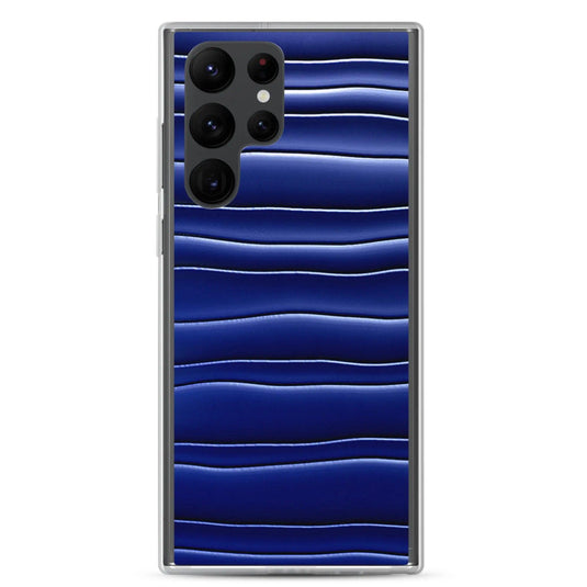 Dark Blue Blob Flexible Clear Samsung Case Bump Resistant Corners CREATIVETECH