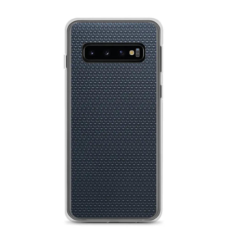 Load image into Gallery viewer, Dark Blue Grey Industrial Metal Pattern Flexible Clear Samsung Case Bump Resistant Corners CREATIVETECH