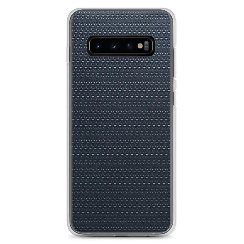 Load image into Gallery viewer, Dark Blue Grey Industrial Metal Pattern Flexible Clear Samsung Case Bump Resistant Corners CREATIVETECH