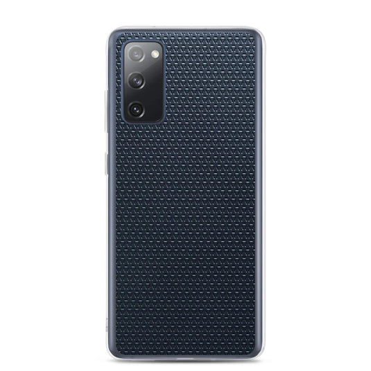 Dark Blue Grey Industrial Metal Pattern Flexible Clear Samsung Case Bump Resistant Corners CREATIVETECH