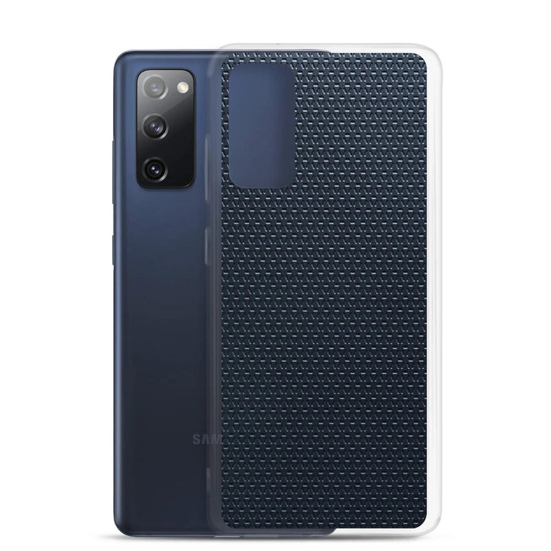 Load image into Gallery viewer, Dark Blue Grey Industrial Metal Pattern Flexible Clear Samsung Case Bump Resistant Corners CREATIVETECH