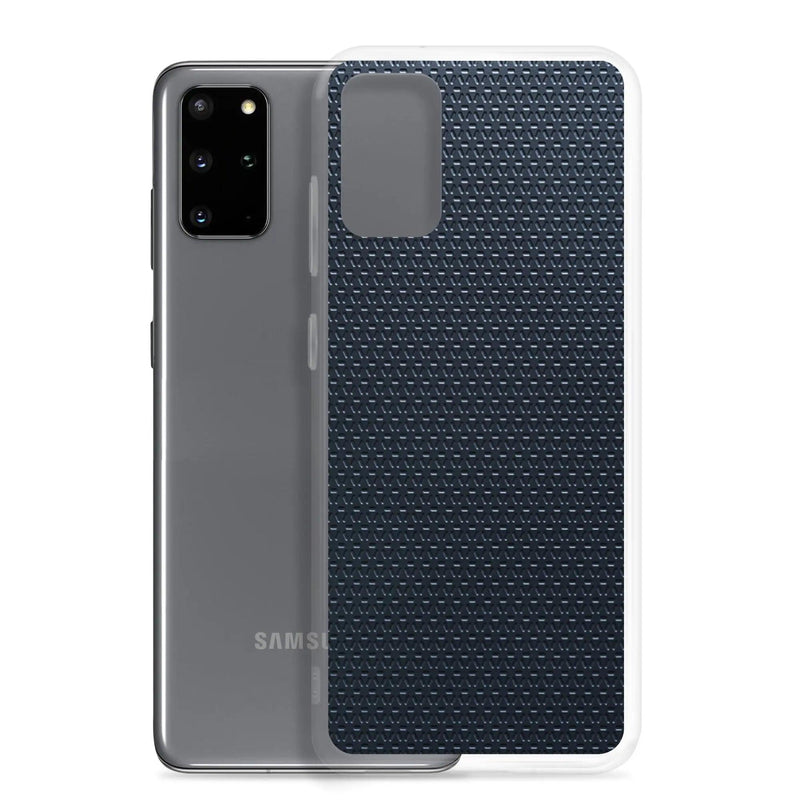 Load image into Gallery viewer, Dark Blue Grey Industrial Metal Pattern Flexible Clear Samsung Case Bump Resistant Corners CREATIVETECH
